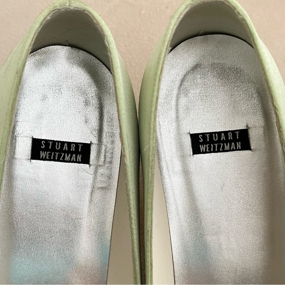 Stuart Weitzman Vintage Satin Kitten Heels Squared Toe 9.5 B - Picture 7 of 9